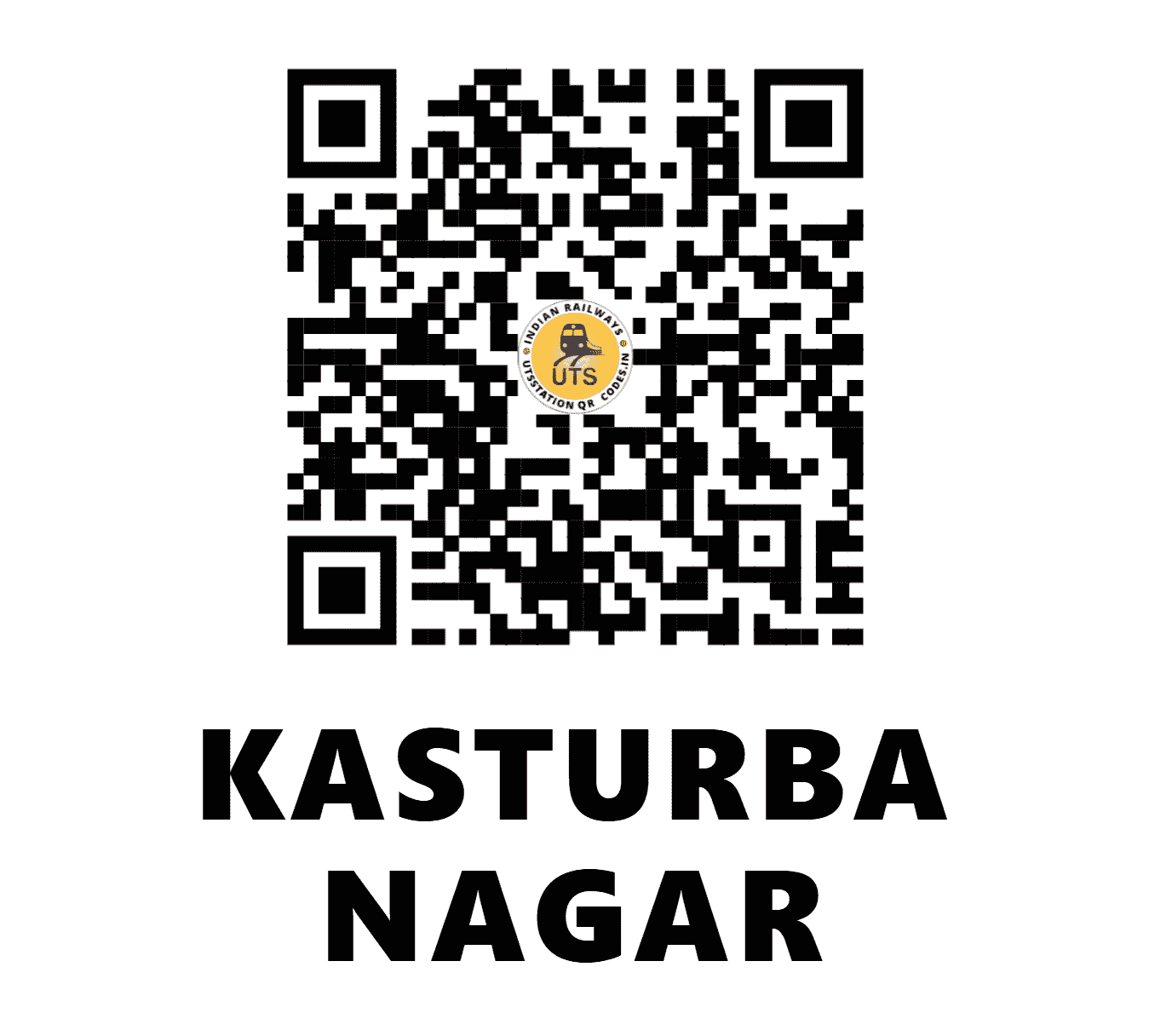 UTS QR Code for KASTURBA NAGAR - KTBR (SR - TAMIL NADU)